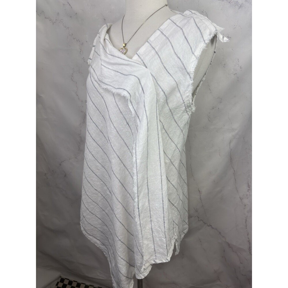 Mara Gibbucci Linen Asymmetrical Oversized Tunic Top Lagenlook Art to Wear sz S - Picture 12 of 16